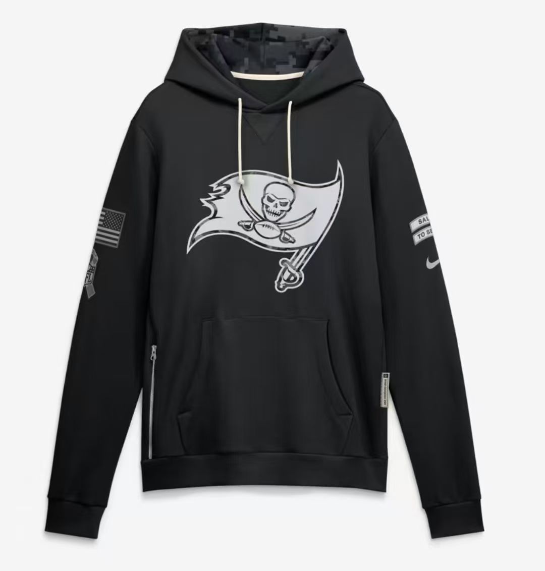 2026 Salute to Service Black Sideline Dri-FIT Pullover Hoodie