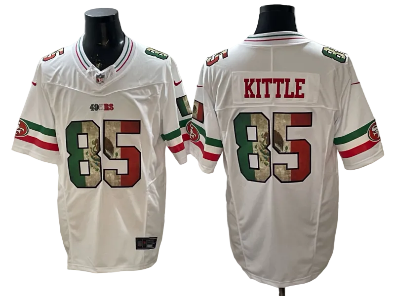 Custom Fred Warner 49ers Mexico Black White Limited Football Jersey -All Stitched
