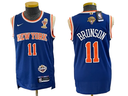 2026 OG Anunoby Jalen Brunson Josh Hart Karl-Anthony Towns Jose Alvarado Black Blue White Baskeball Jersey -All Stitched