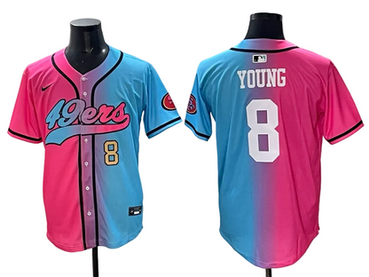 Custom San Francisco 49ers LOGO Split Limited Baseball Jersey -All Stitched