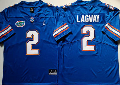 Men's DJ Lagway Vapor Jersey #2 Florida Gators White Royal Orange Black Football Jersey -All Stitched