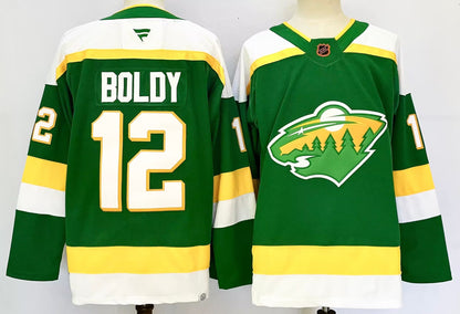 Custom Brock Faber Kirill Kaprizov Wild Green Alternate Hockey Jersey -All Stitched