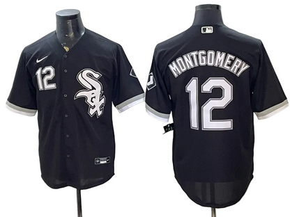 Colson Montgomery Red Black White Gray Baseball Jersey -All Stitched