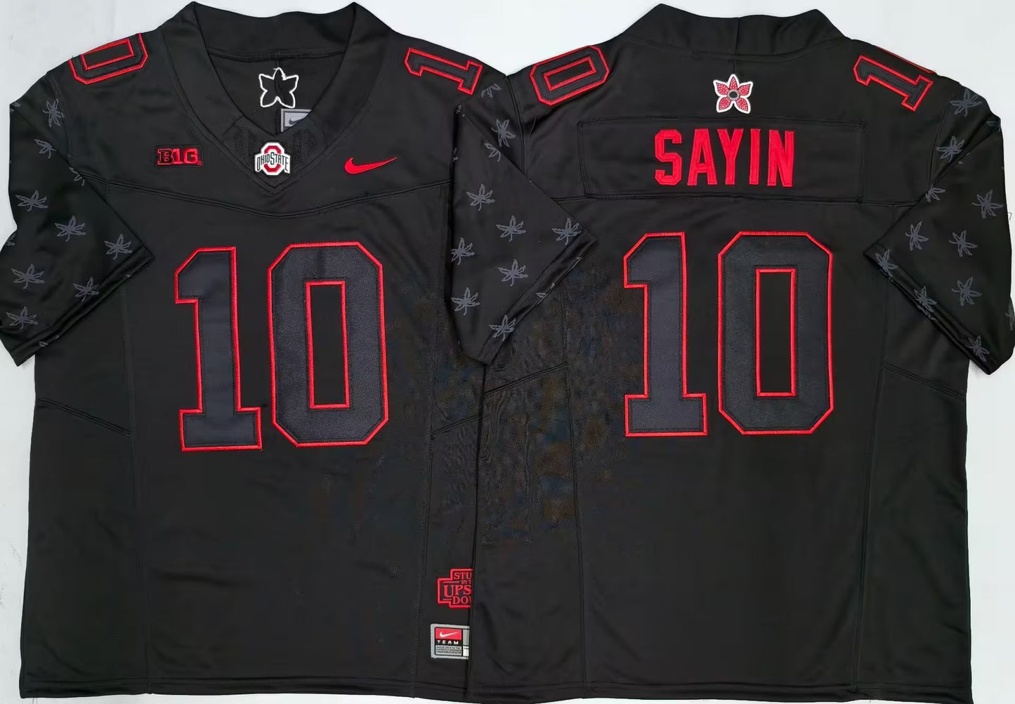 Men's Julian Sayin #10 Ohio State Buckeyes Black Vapor Jersey -All Stitched