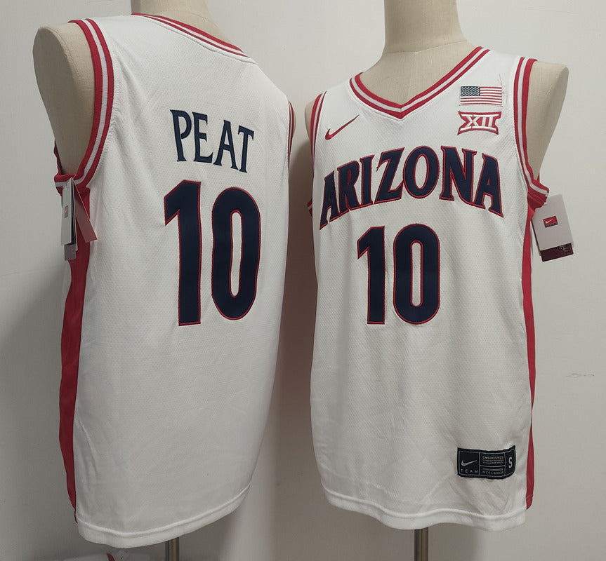Custom Koa Peat #10 Arizona Wildcats Navy White Basketball Jersey -All Stitched