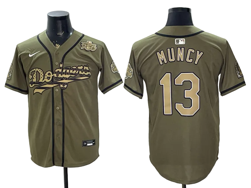 Olive 2026 Armed Forces Day Baseball Jersey -All Stitched