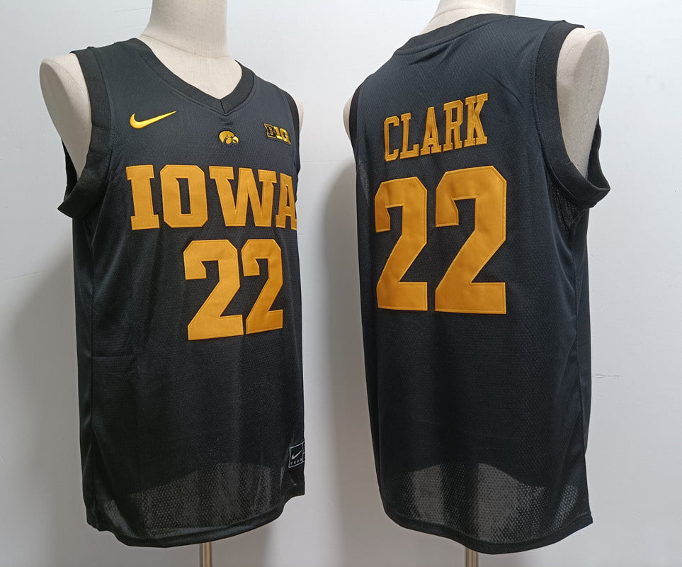Custom Caitlin Clark #22 Iowa Hawkeyes Gold Red White Navy Black Rebel Edition Victory Basketball Jersey -All Stitched