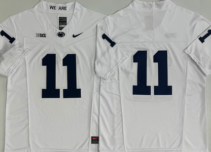 Men's #11 Penn State Nittany Lions Vapor Navy White Football Jersey -All Stitched