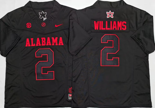 Men's Ryan Williams #2 Alabama Crimson Tide Black Vapor Jersey -All Stitched