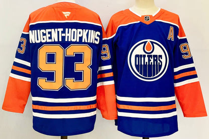 Custom Leon Draisaitl Stuart Skinner Oilers Home Royal Hockey Jersey -All Stitched