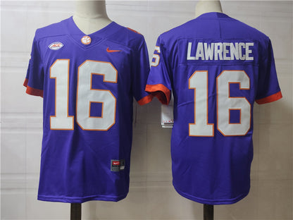 Custom Trevor Lawrence #16 Clemson Tigers Orange White Purple Limited Football Jersey -All Stitched
