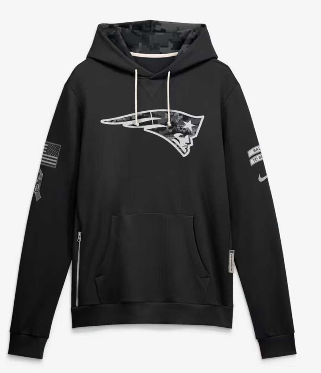 2026 Salute to Service Black Sideline Dri-FIT Pullover Hoodie