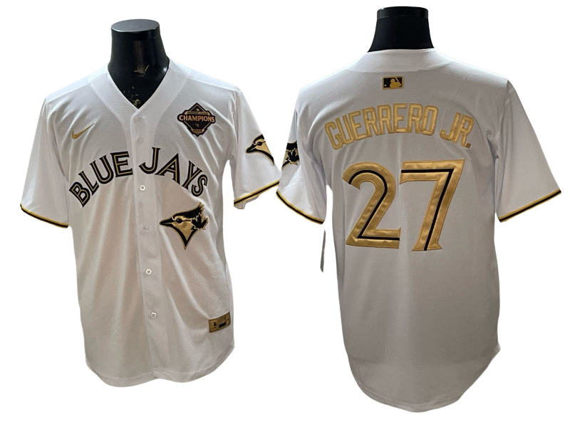 Custom 2025 American League Champions White Gold Jersey - All Stitched