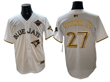 Custom 2025 American League Champions White Gold Jersey - All Stitched