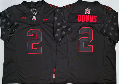 Men's Caleb Downs #2 Ohio State Buckeyes Black Vapor Jersey -All Stitched