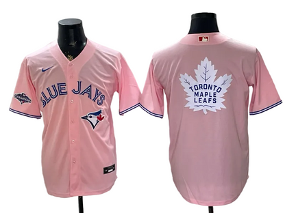 2026 Custom Blue Jays Pink Limited Baseball Jersey -All Stitched