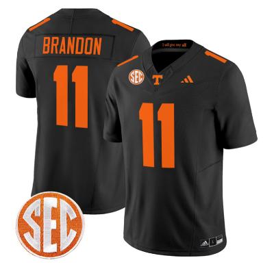 Custom Faizon Brandon #11 Tennessee Volunteers Orange White Black Gray Limited Football Jersey -All Stitched