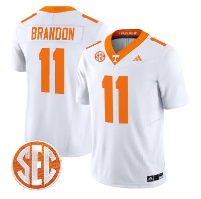 Custom Faizon Brandon #11 Tennessee Volunteers Orange White Black Gray Limited Football Jersey -All Stitched