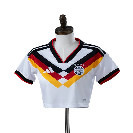 Women's Germany 2026 Home White Cropped Soccer Jersey