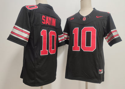 Men's Ohio State Buckeyes #10 Julian Sayin White Red Black Vapor Jersey -All Stitched