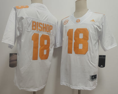Custom DeSean Bishop #18 Tennessee Volunteers Orange White Limited Football Jersey -All Stitched