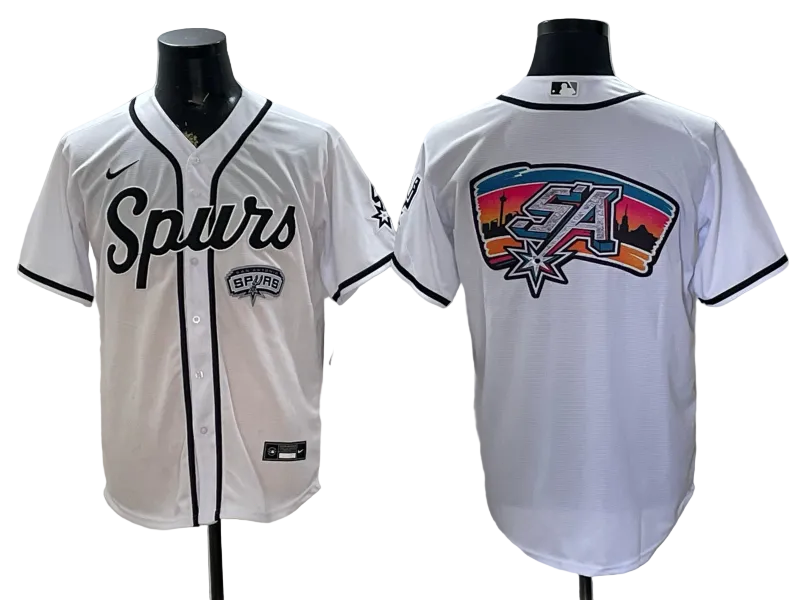 2026 Victor Wembanyama San Antonio Spurs Baseball Jersey -All Stitched