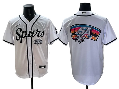 2026 Victor Wembanyama San Antonio Spurs Baseball Jersey -All Stitched