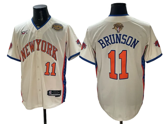 Custom Men's Jalen Brunson OG Anunoby 2026 Finals Champions Always Baseball Jersey -All Stitched