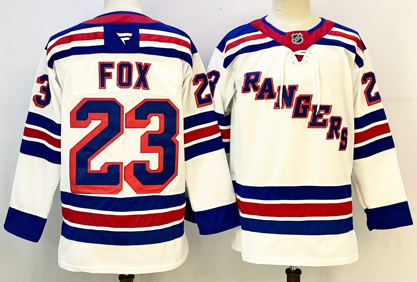 Custom 2026 Ranger Away White Premium All Stitched Hockey Jersey