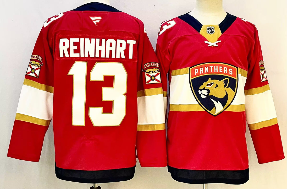 Custom Brady Tkachuk Panthers Home Red Hockey Jersey -All Stitched