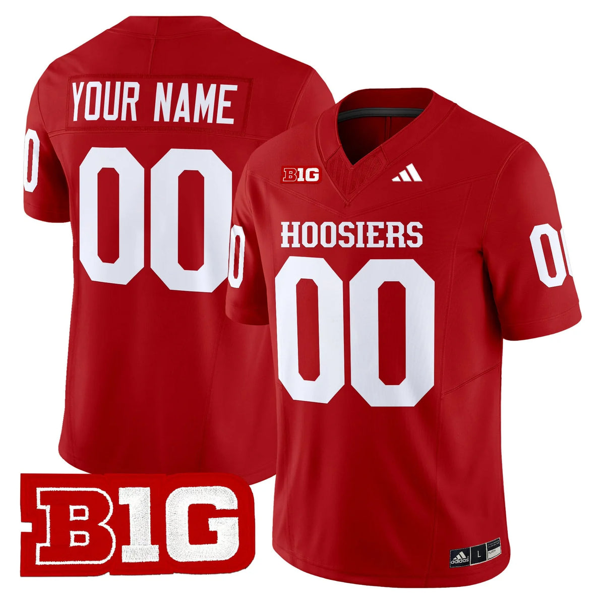 Custom Name Number Indiana Hoosiers Crimson White Black Limited Football Jersey -All Stitched