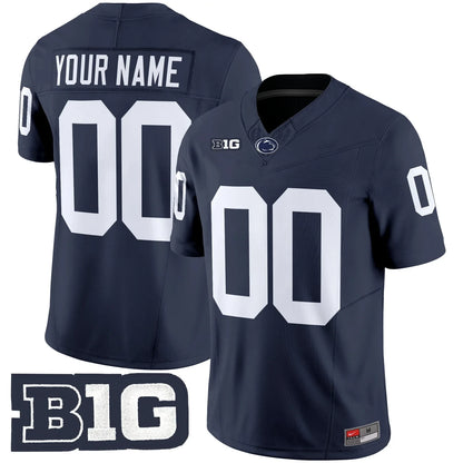 Custom Name Number 2026 Penn State Nittany Lions White Navy Limited Football Jersey -All Stitched