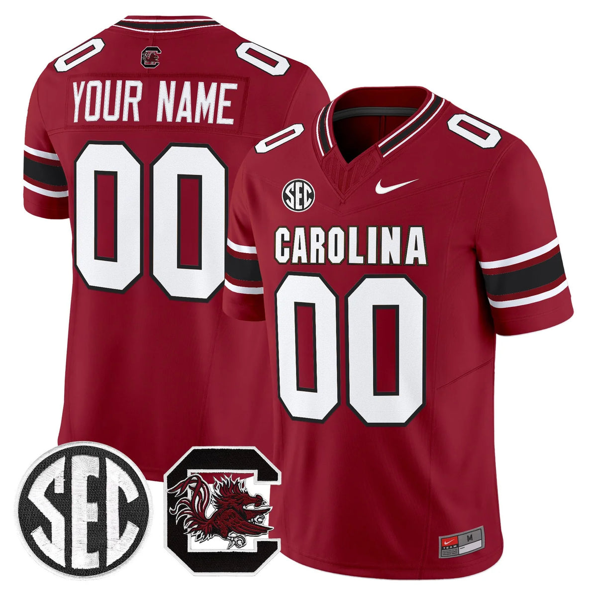 Custom Name Number South Carolina Gamecocks Rebrand 2026 Garnet White Black Limited Football Jersey -All Stitched