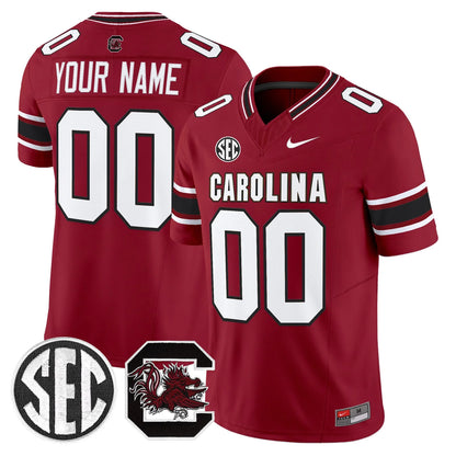 Custom Name Number South Carolina Gamecocks Rebrand 2026 Garnet White Black Limited Football Jersey -All Stitched