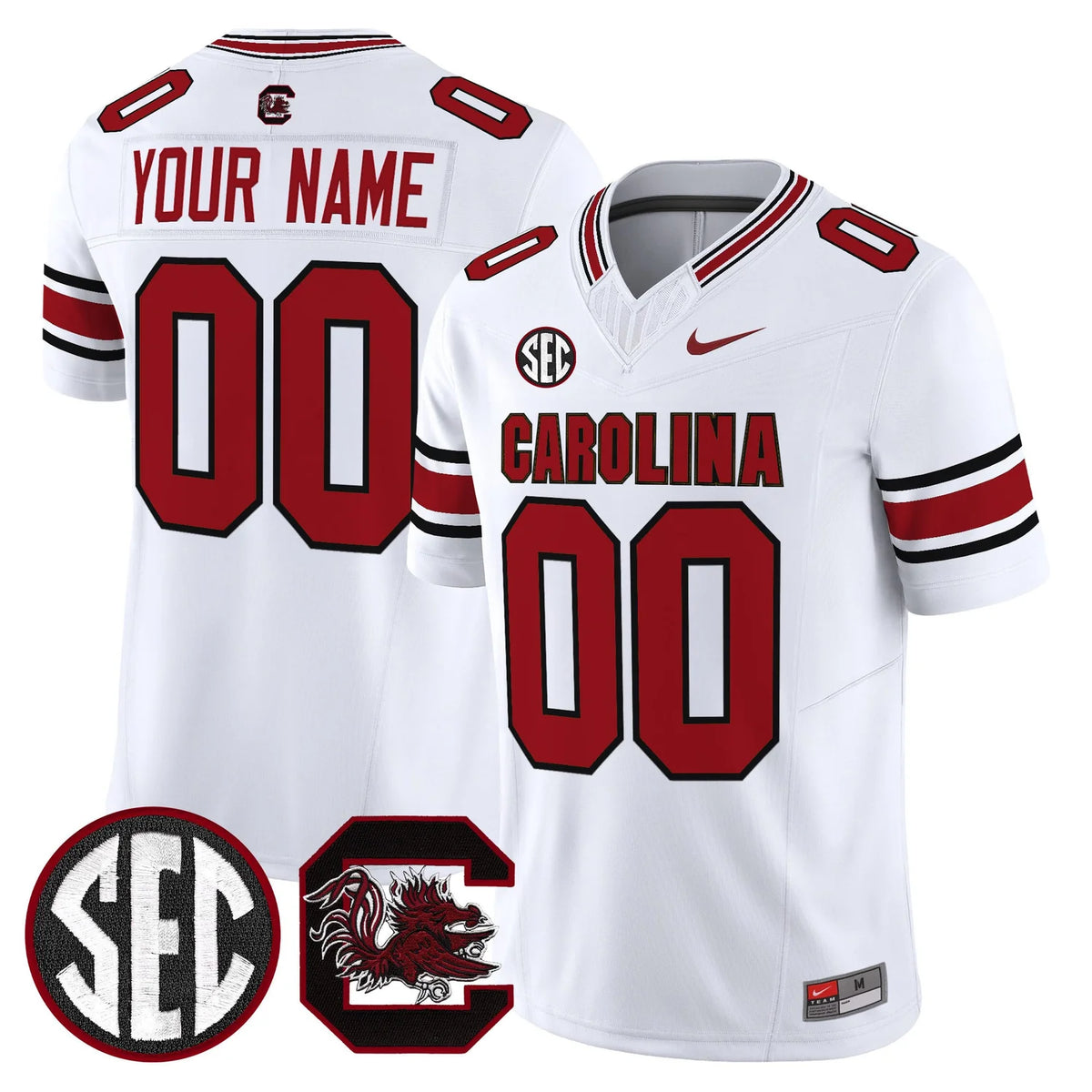 Custom Name Number South Carolina Gamecocks Rebrand 2026 Garnet White Black Limited Football Jersey -All Stitched