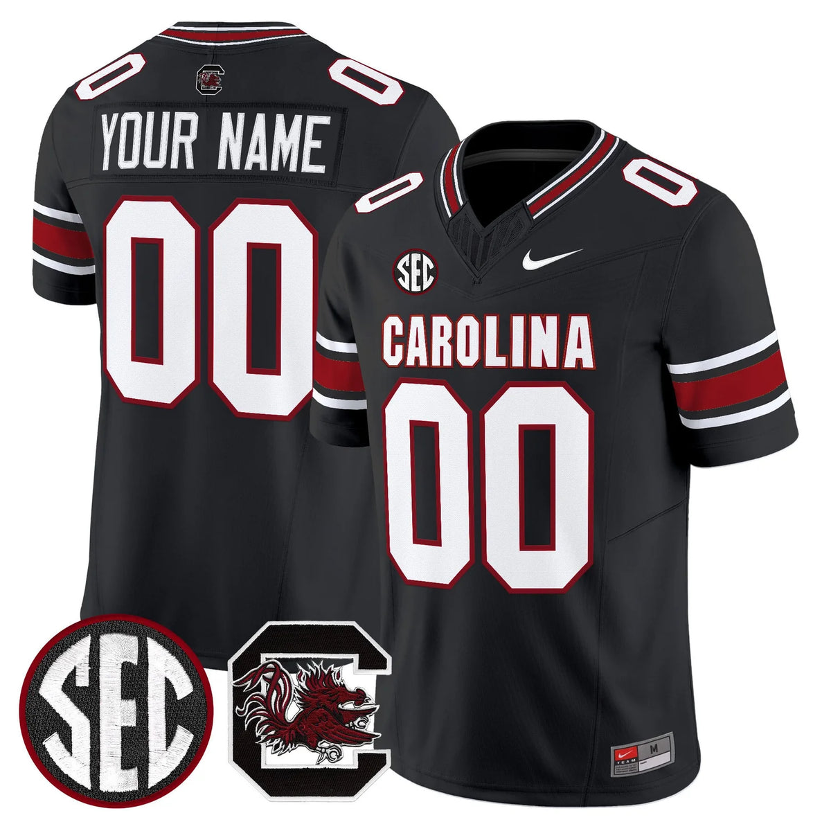 Custom Name Number South Carolina Gamecocks Rebrand 2026 Garnet White Black Limited Football Jersey -All Stitched