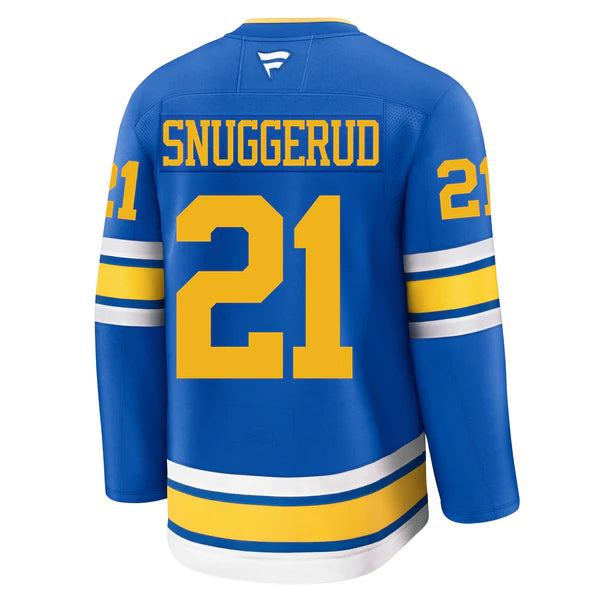 Custom 2026 Blues Home Blue Premium All Stitched Hockey Jersey