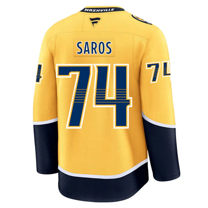 Custom 2026 Predator Home Gold Premium All Stitched Hockey Jersey