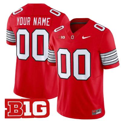 Custom Name Number Ohio State Buckeyes Scarlet White Black 2026 Tunnel Vision Limited Football Jersey -All Stitched
