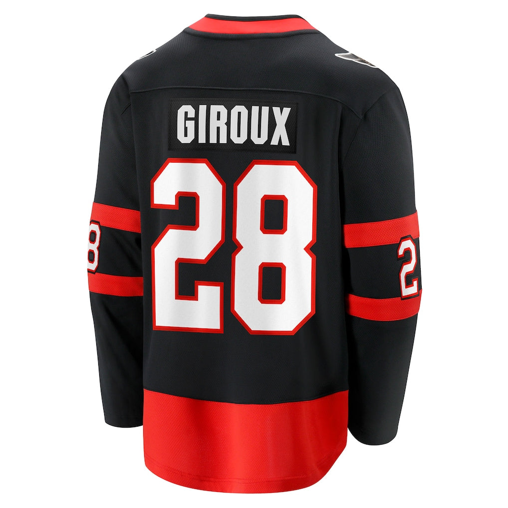 Custom 2026 Home Black Alternate Red Premium All Stitched Hockey Jersey