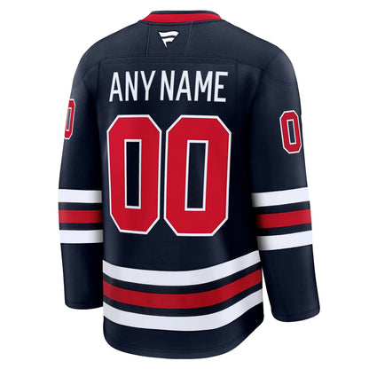 Custom Name Number Winnipeg Jets Navy Hockey Jersey -All Stitched