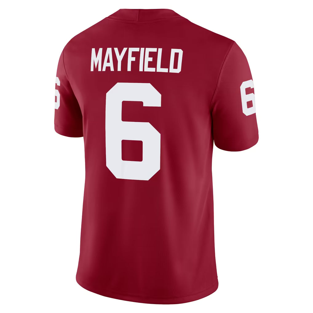 Custom Baker Mayfield Oklahoma Sooners Crimson White Limited Football Jersey -All Stitched