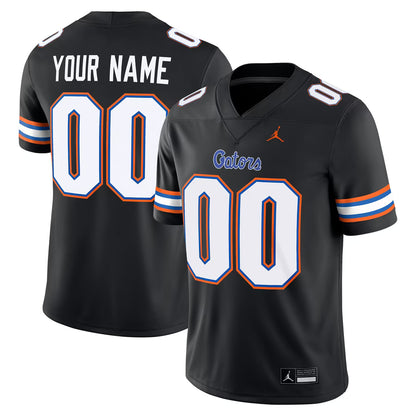 Custom Name Number Florida Gators White Royal Black Limited Football Jersey -All Stitched