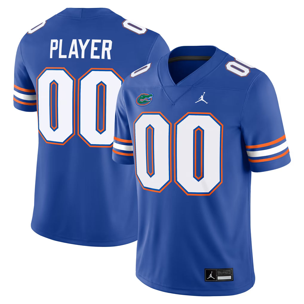 Custom Name Number Florida Gators White Royal Black Limited Football Jersey -All Stitched
