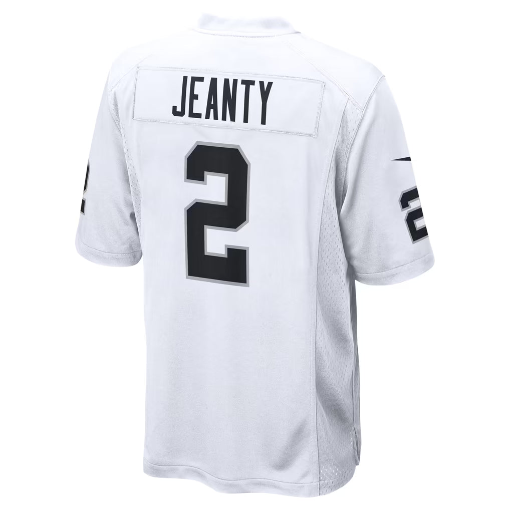 Custom Ashton Jeanty Raiders Black White Gray Split Limited Football Jersey -All Stitched