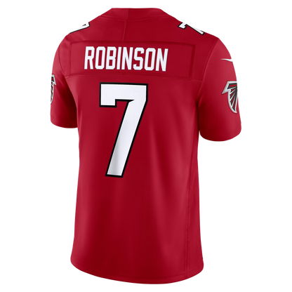 Custom Bijan Robinson Black White Red Limited Football Jersey -All Stitched