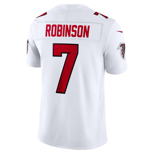 Custom Bijan Robinson Black White Red Limited Football Jersey -All Stitched