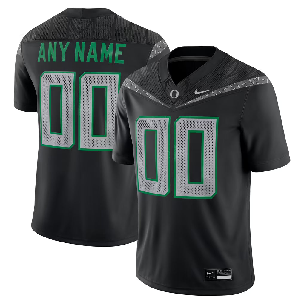 Custom Name Number Oregon Ducks Black Limited Football Jersey -All Stitched