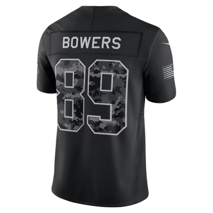 Custom Brock Bowers Raiders Black White Limited Football Jersey -All Stitched