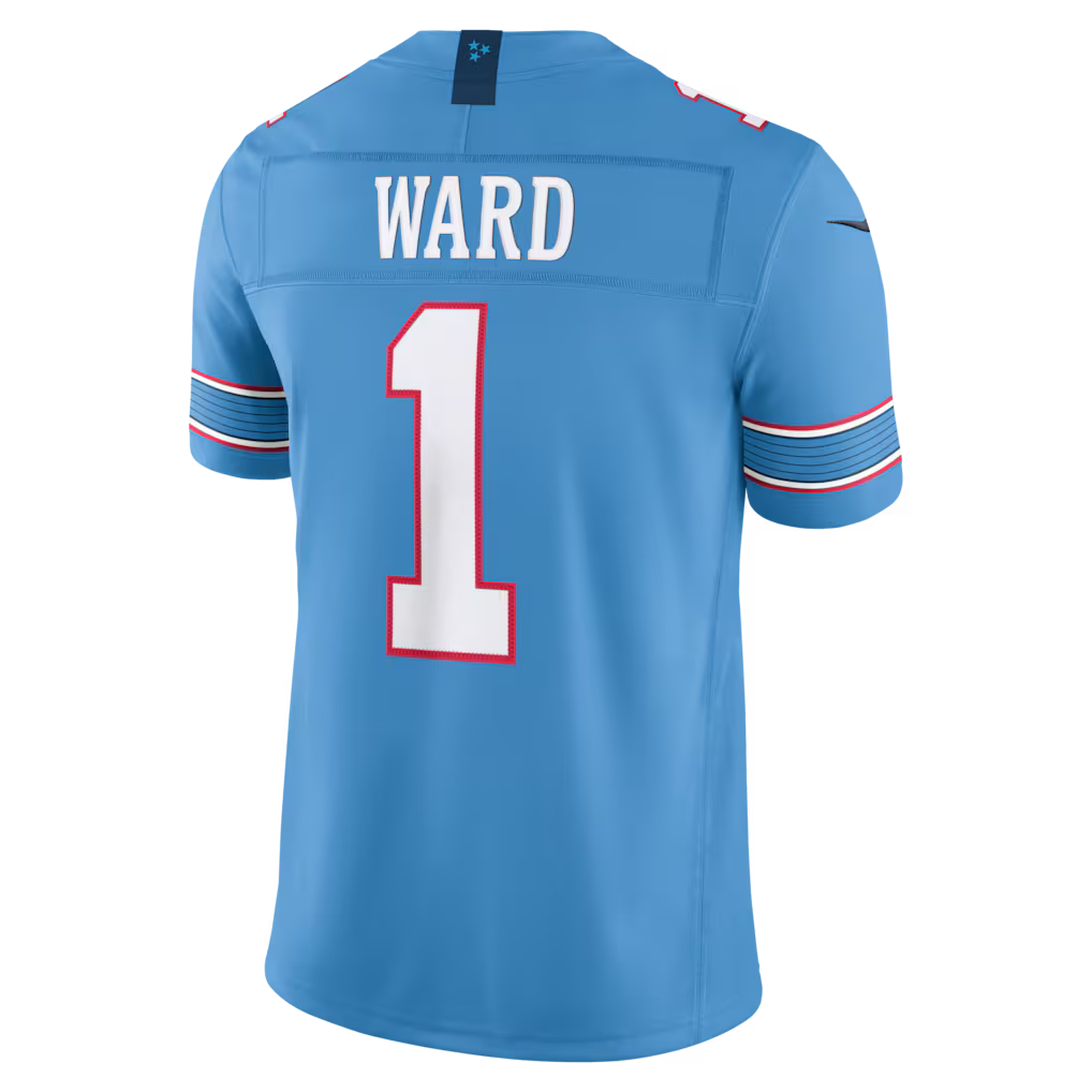Custom Titans 2026 Vapor Light Blue White Limited Football Jersey -All Stitched